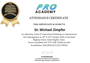 Dubai 6 International Workshop on Interventional
Pain Management